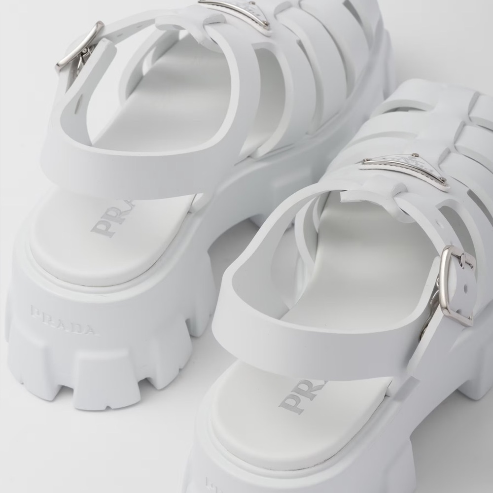 Prada Rubber Monolith sandals - Picture 2 of 5